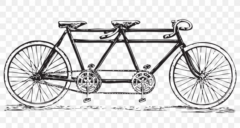 Tandem Bicycle Cycling Clip Art, PNG, 1575x840px, Bicycle, Area, Bicycle Accessory, Bicycle Drivetrain Part, Bicycle Frame Download Free