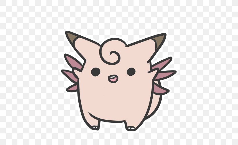 Whiskers Clefable Cleffa Pokémon, PNG, 500x500px, Whiskers, Carnivoran, Cartoon, Cat, Cat Like Mammal Download Free