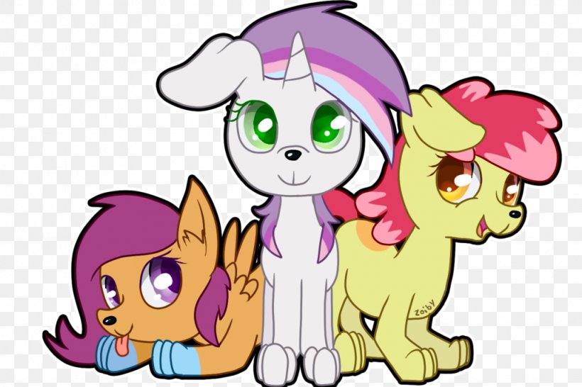 Pony Cat Dog Puppy Cutie Mark Crusaders, PNG, 1024x683px, Watercolor, Cartoon, Flower, Frame, Heart Download Free