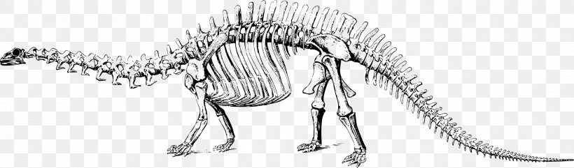 Tyrannosaurus Stegosaurus Apatosaurus Brontosaurus Triceratops, PNG, 2400x707px, Tyrannosaurus, Animal Figure, Apatosaurus, Artwork, Black And White Download Free