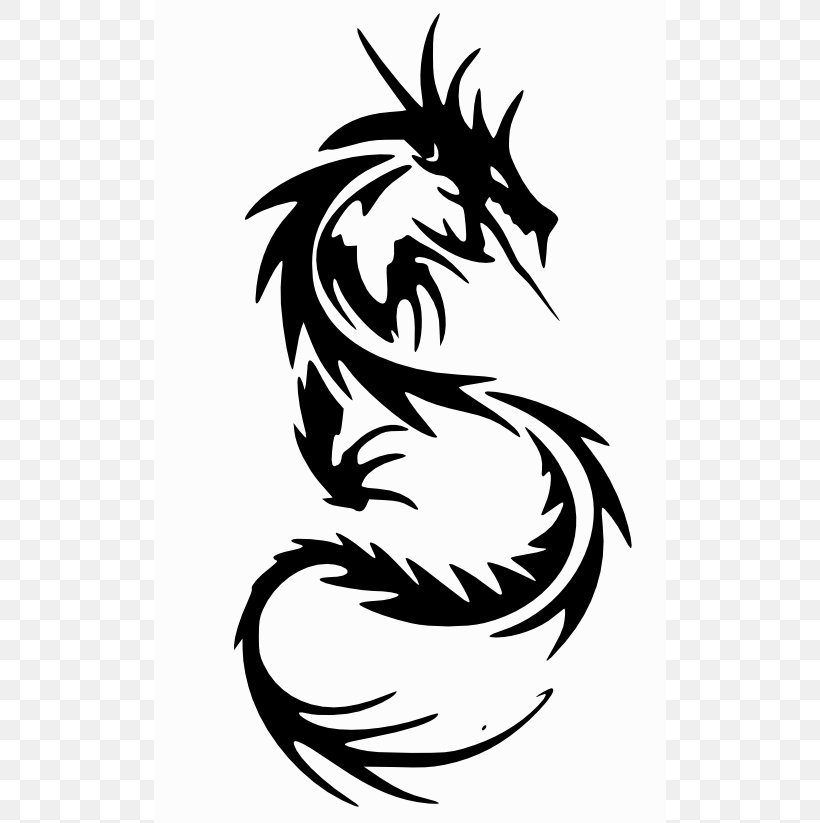 Chinese Dragon Tattoo Decal Japanese Dragon, PNG, 512x823px, Dragon, Art, Artwork, Black, Black And White Download Free
