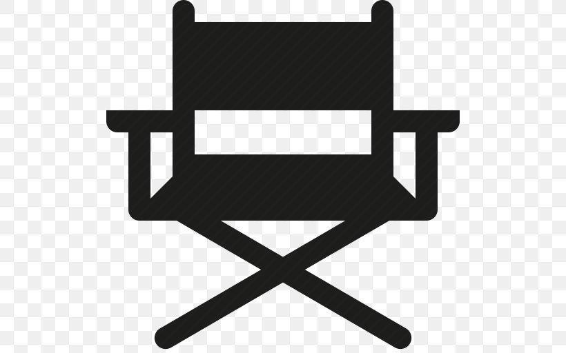 Director's Chair Computer Icons Furniture, PNG, 512x512px, Chair, Black, Black And White, Corporate Video, Film Download Free
