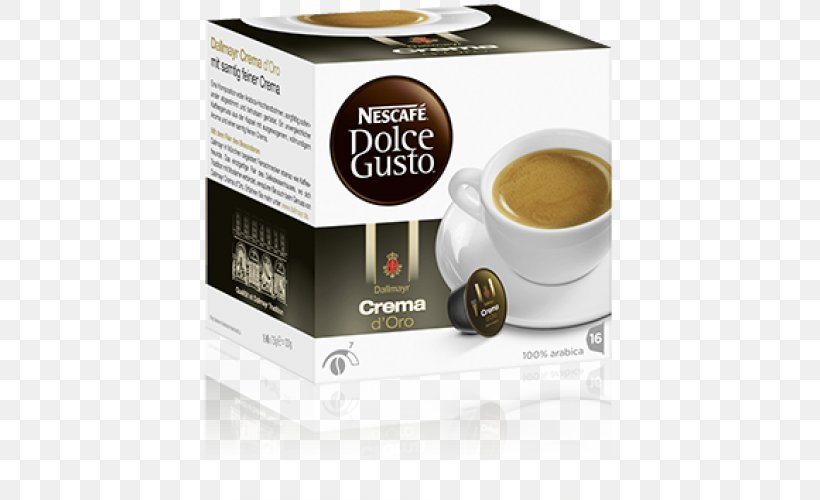 Dolce Gusto Coffee Tea Caffè Crema Dallmayr, PNG, 500x500px, Dolce Gusto, Arabica Coffee, Caffeine, Coffee, Coffee Cup Download Free