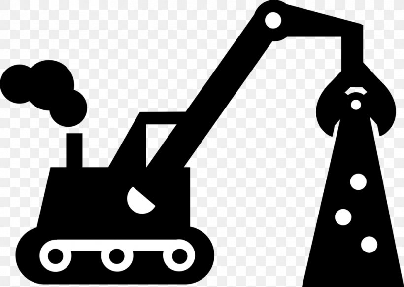 Heavy Machinery Excavator Clip Art, PNG, 986x700px, Heavy Machinery, Agricultural Machinery, Architectural Engineering, Black And White, Brand Download Free
