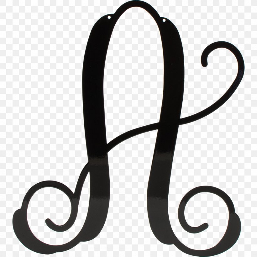 Initial Monogram Decal Letter Sticker, PNG, 1000x1000px, Initial, Alphabet, Black And White, Body Jewelry, Bumper Sticker Download Free