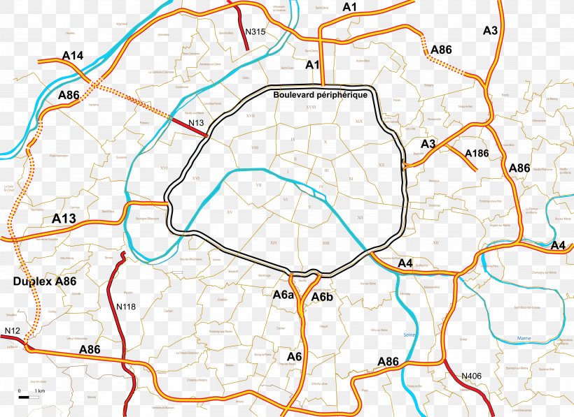 A86 Autoroute Map Controlled-access Highway Road Le Boulevard, PNG, 4099x2989px, Map, Arrondissement Of Paris, Controlledaccess Highway, France, Paris Download Free