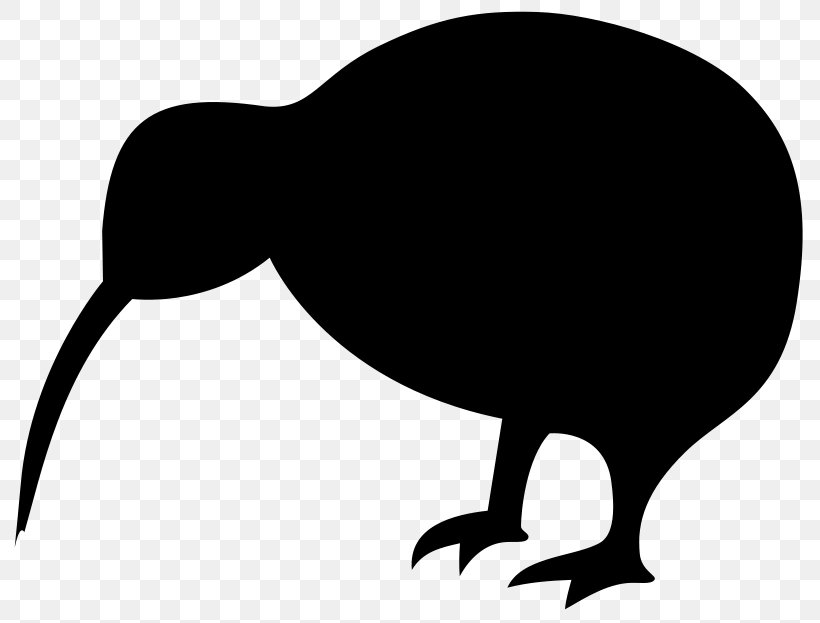 Clip Art Bird Vector Graphics Kiwi Openclipart, PNG, 800x623px, Bird, Beak, Blackandwhite, Drawing, Flightless Bird Download Free