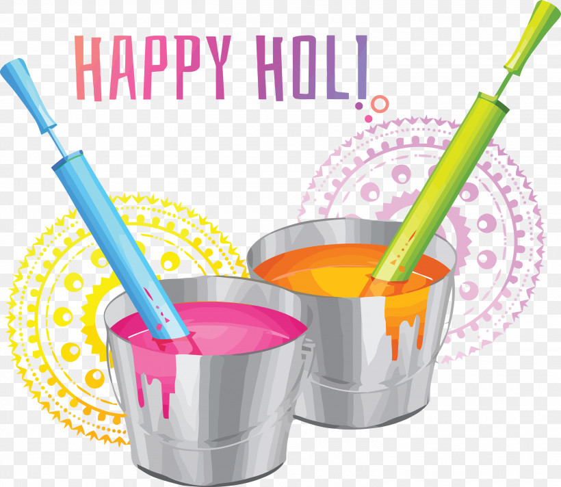 Happy Holi Holi Colorful, PNG, 3000x2606px, Happy Holi, Colorful, Drink, Drinking Straw, Festival Download Free