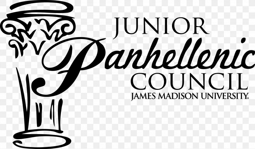 James Madison University National Panhellenic Conference Logo Facebook Brand, PNG, 2516x1478px, James Madison University, Area, Black, Black And White, Brand Download Free