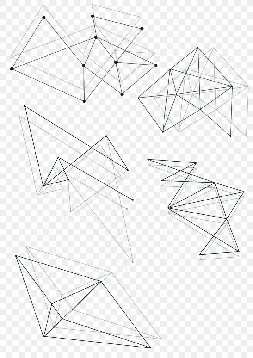 Triangle Symmetry Structure Area Pattern, PNG, 2480x3508px, Triangle, Area, Black, Black And White, Drawing Download Free