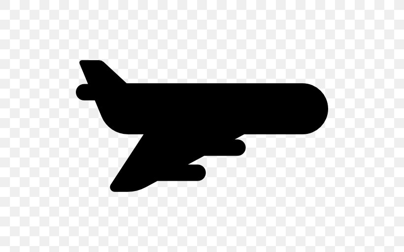 Airplane Aircraft Flight Clip Art, PNG, 512x512px, Airplane, Aircraft, Airport, Aviation, Black Download Free