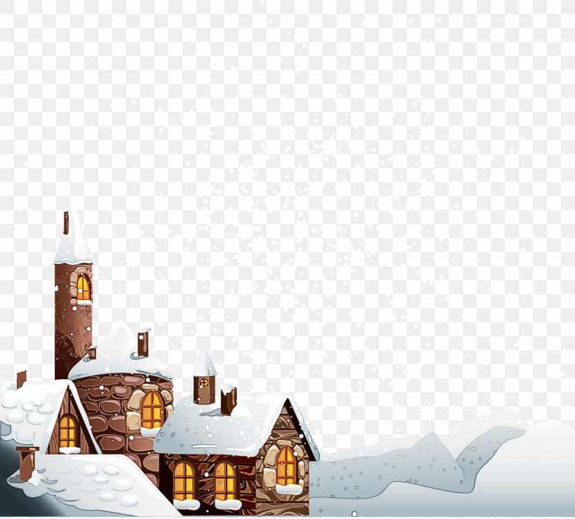 Room Architecture Steeple House Winter, PNG, 3000x2713px, Watercolor, Architecture, House, Paint, Room Download Free