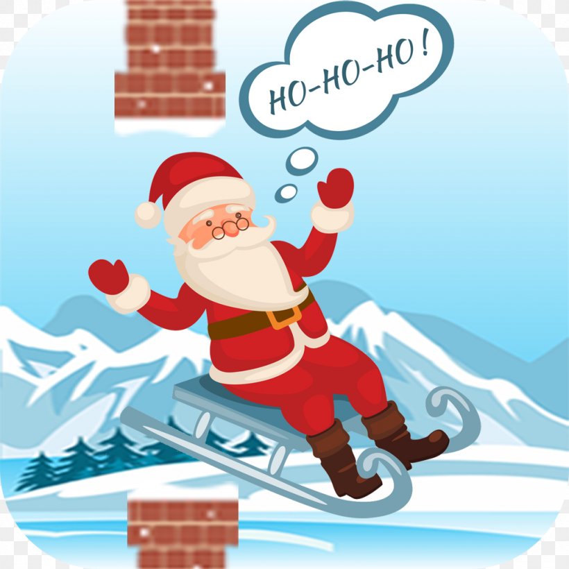 Santa Claus Sled Reindeer Clip Art, PNG, 1024x1024px, Santa Claus, Antler, Area, Art, Cartoon Download Free