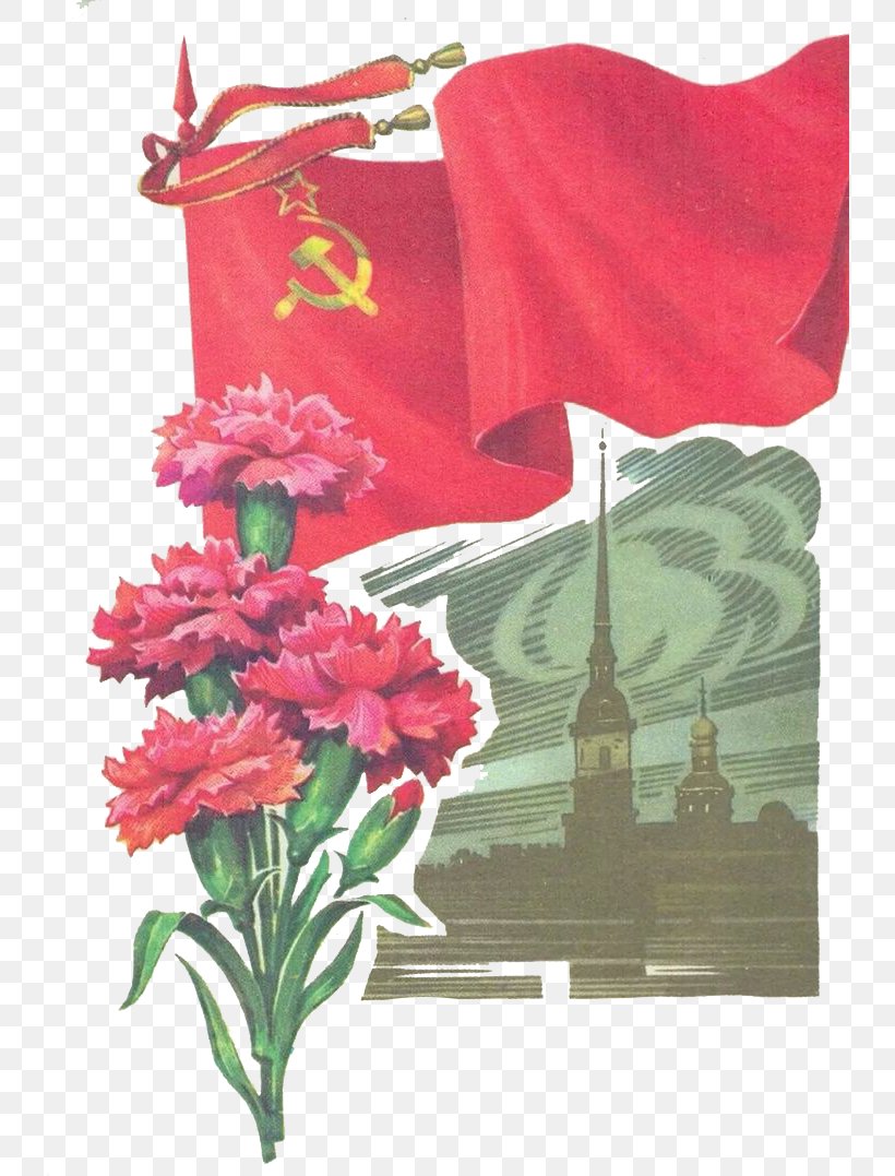 Druzhkivka Soviet Union October Revolution Postcard Postcrossing, PNG, 736x1077px, Moscow, Ansichtkaart, Cut Flowers, Druzhkivka, Flag Download Free