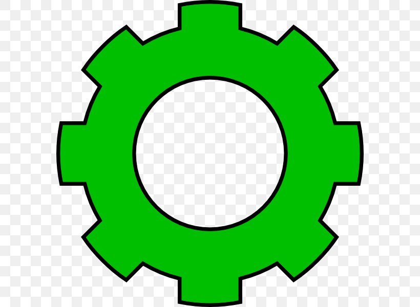 Gear Robot Sprocket Clip Art, PNG, 600x600px, Gear, Area, Bicycle Gearing, Free Content, Green Download Free