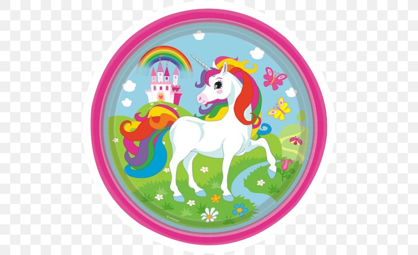 Paper Party Favor Unicorn Plate, PNG, 500x500px, Paper, Balloon, Birthday, Children S Party, Costume Party Download Free