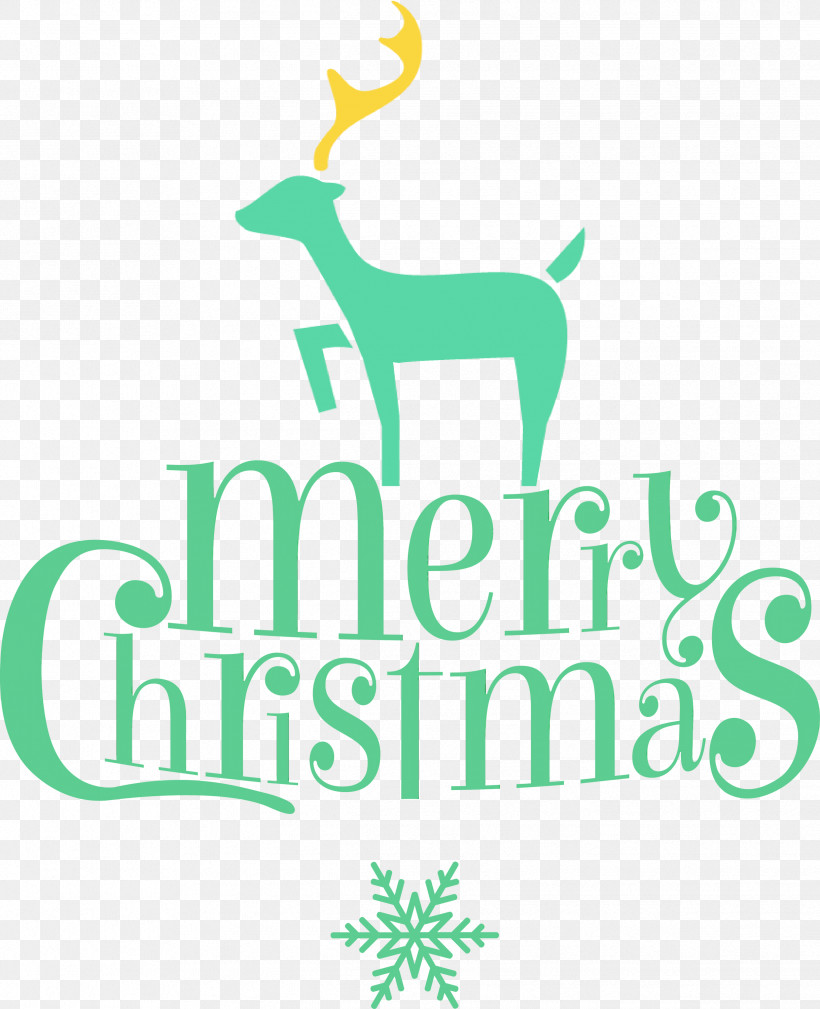 Reindeer, PNG, 2437x2999px, Green Merry Christmas, Antler, Deer, Line, Logo Download Free
