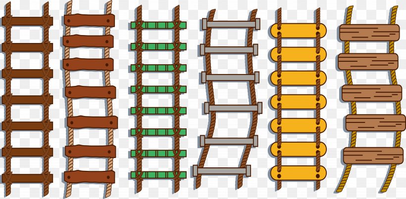 Rope Ladder Stairs Repstege, PNG, 5497x2703px, Rope, Dynamic Rope, Knot, Ladder, Material Download Free
