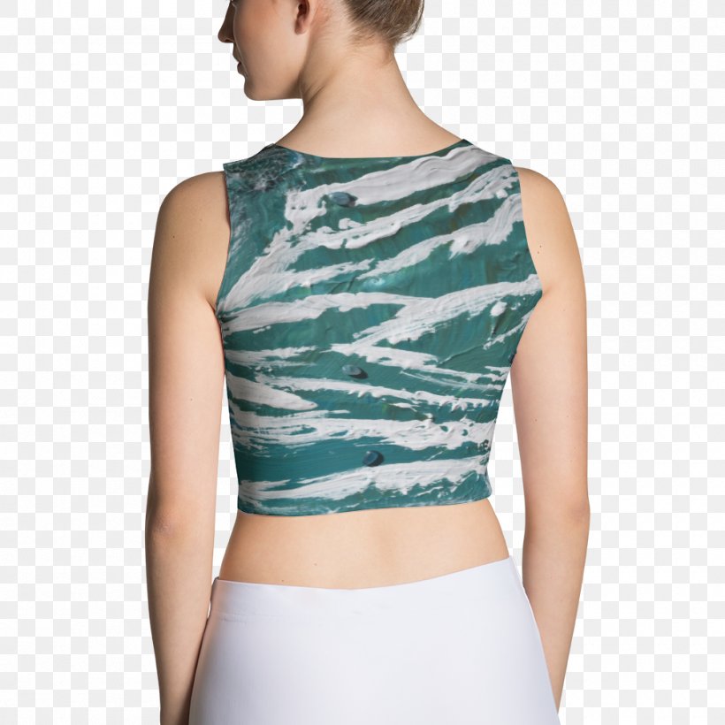 Crop Top Fashion Waist Tanktop, PNG, 1000x1000px, Crop Top, Active Undergarment, All Over Print, Aqua, Clothing Download Free