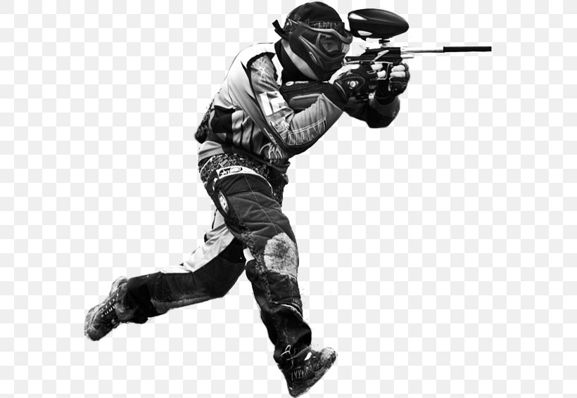 France Paintball Shooting Sport Recreation Game, PNG, 582x566px, France, Air Gun, Baseball Equipment, Black And White, Character Download Free