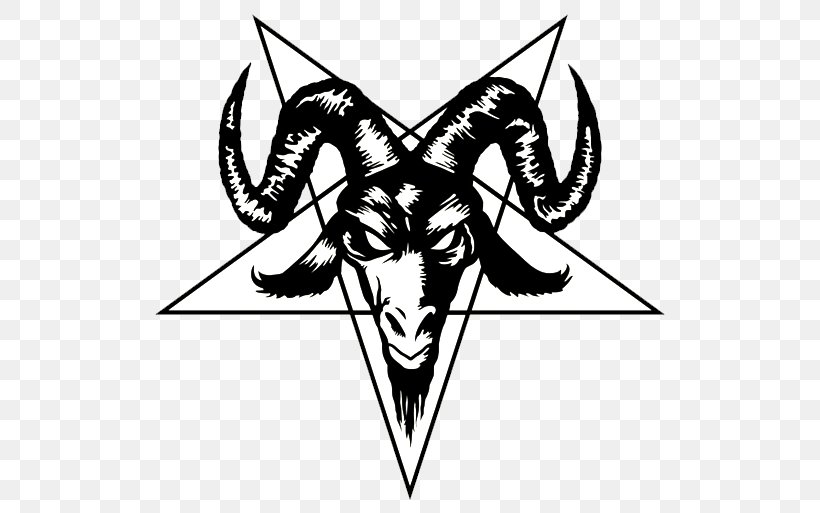 Lucifer Goat The Satanic Witch The Satanic Rituals Satanism, PNG, 513x513px, Lucifer, Art, Baphomet, Black And White, Demon Download Free
