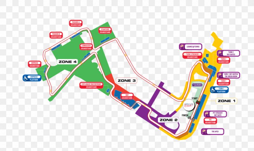 Marina Bay Street Circuit 2018 Singapore Grand Prix 2017 Singapore Grand Prix 2018 FIA Formula One World Championship Race (Weekend) Tickets, PNG, 1024x613px, Marina Bay Street Circuit, Area, Auto Racing, Diagram, Formula 1 Download Free