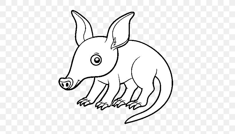 Aardvark Anteater Drawing Coloring Book Cartoon, PNG, 600x470px, Aardvark, Animal Figure, Anteater, Area, Artwork Download Free