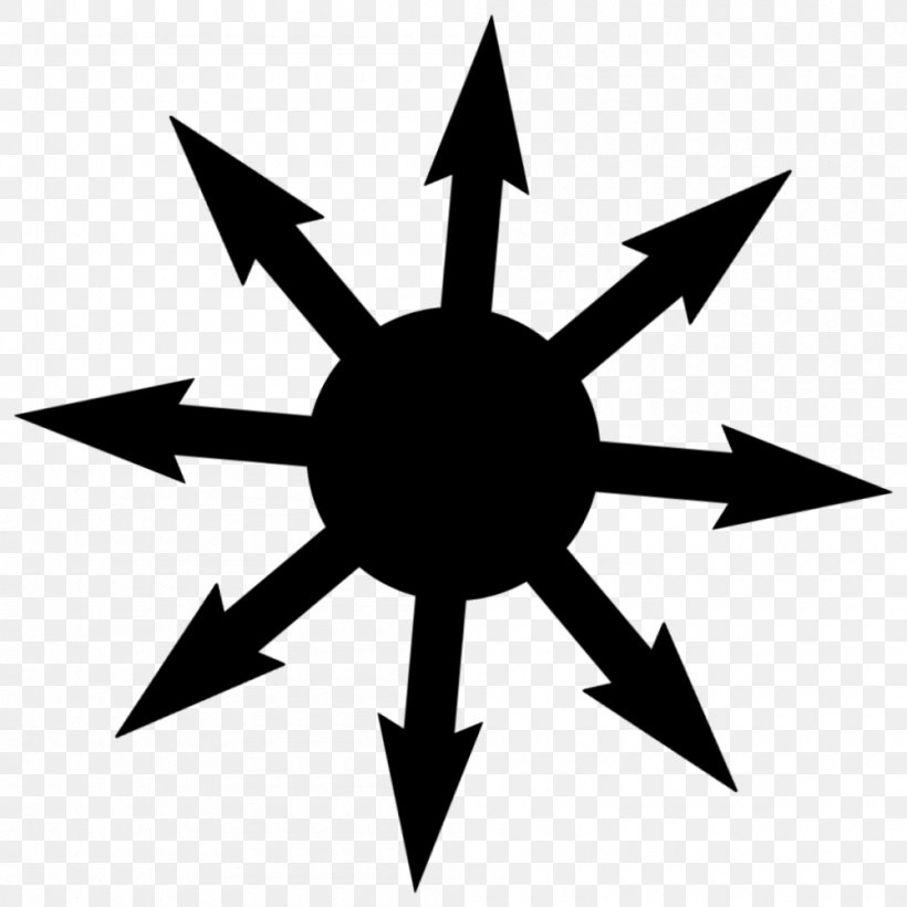 Symbol Of Chaos Chaos Magic Sigil Magick, PNG, 1000x1000px, Symbol Of Chaos, Artwork, Black And White, Chaos, Chaos Magic Download Free