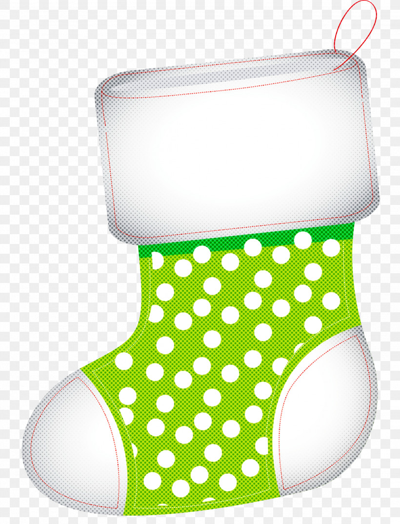 Christmas Stocking, PNG, 2288x2999px, Christmas Stocking, Green, Polka Dot Download Free