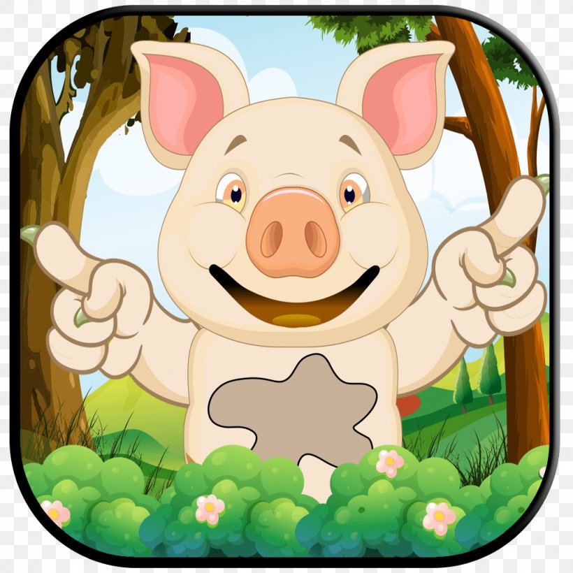Pig Dog Dodge It Mania! Keno Clip Art, PNG, 1024x1024px, Watercolor, Cartoon, Flower, Frame, Heart Download Free