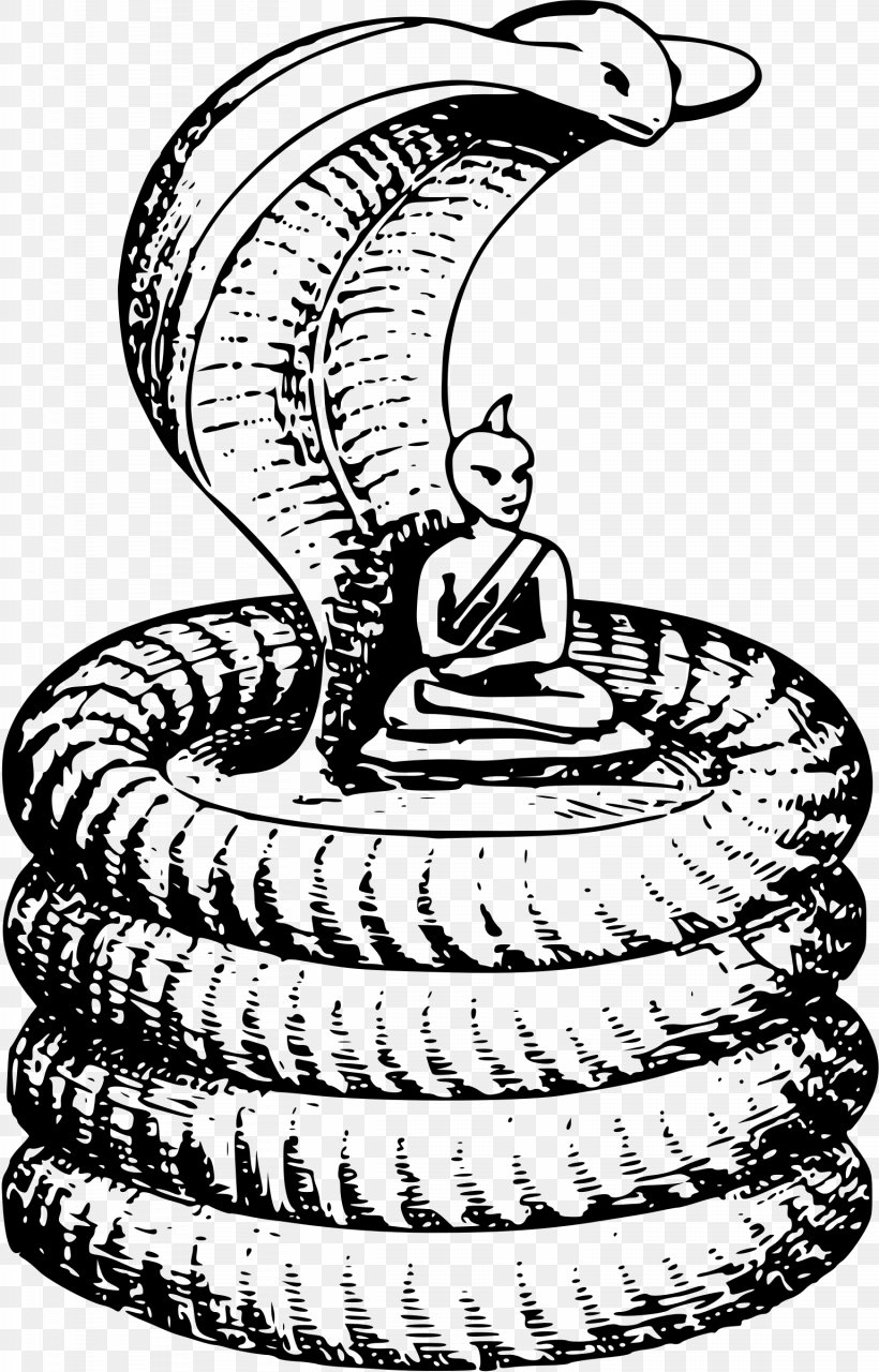 Snake Buddhism Cobra Clip Art, PNG, 1537x2400px, Snake, Artwork, Black And White, Buddhahood, Buddhism Download Free