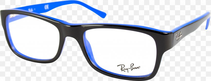Glasses Ray-Ban Eyewear Ralph Lauren Corporation Eyeglass Prescription, PNG, 2654x1028px, Glasses, Azure, Blue, Contact Lenses, Customer Service Download Free