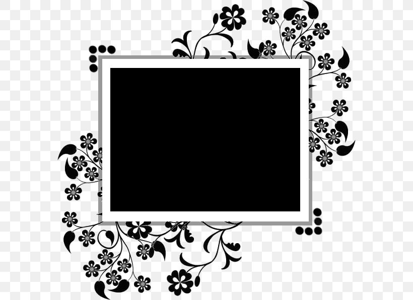 Picture Frames Clip Art, PNG, 592x596px, Picture Frames, Area, Black, Black And White, Brand Download Free