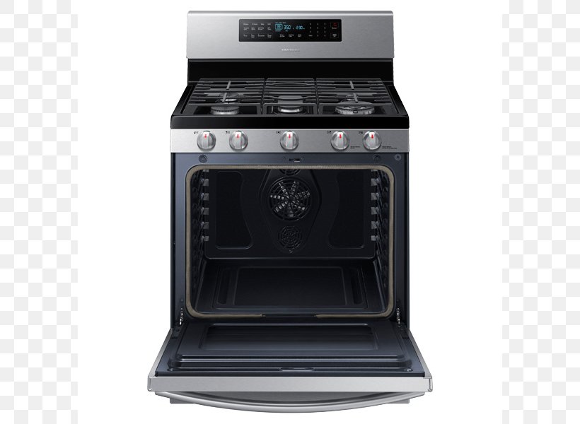 Samsung NX58H5650W Cooking Ranges Gas Stove Self-cleaning Oven Convection, PNG, 800x600px, Cooking Ranges, Convection, Convection Oven, Electronics, Gas Download Free