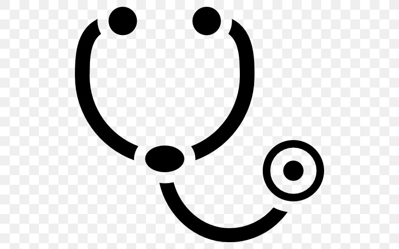 Stethoscope Smiley Clip Art, PNG, 512x512px, Stethoscope, Area, Black And White, Clinical Trial, Data Download Free