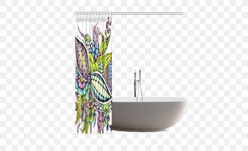 Curtain Douchegordijn Shower Textile Bathroom, PNG, 500x500px, Curtain, Bathroom, Beach Ocean, Douchegordijn, Flower Download Free