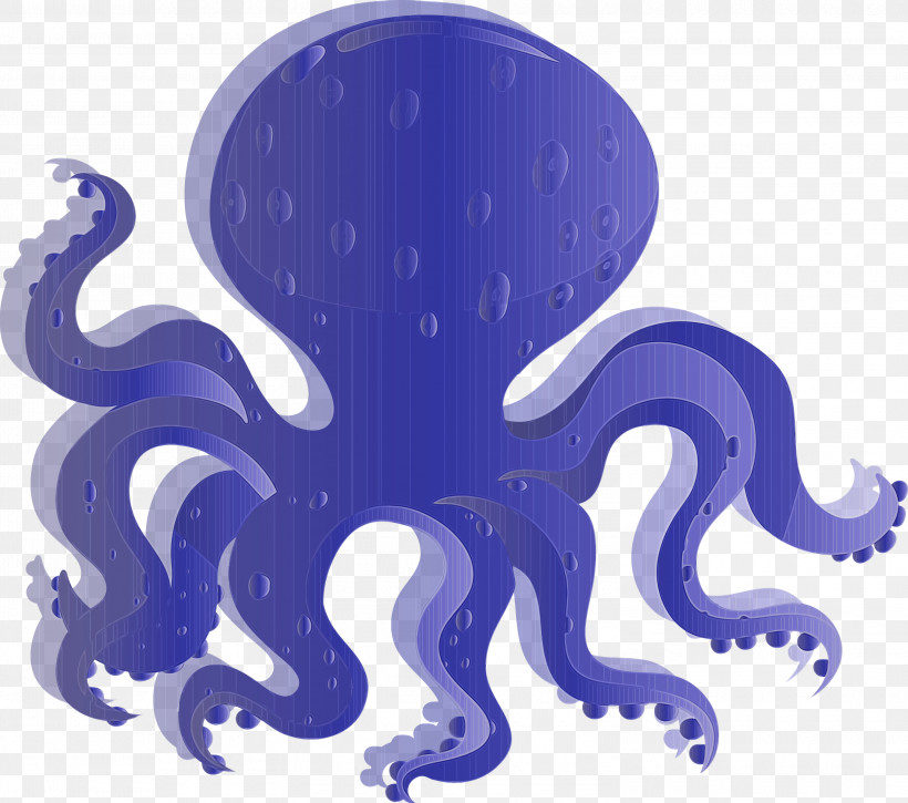 Octopus Blue Purple Cobalt Blue Octopus, PNG, 3000x2656px, Watercolor, Blue, Cobalt Blue, Electric Blue, Giant Pacific Octopus Download Free