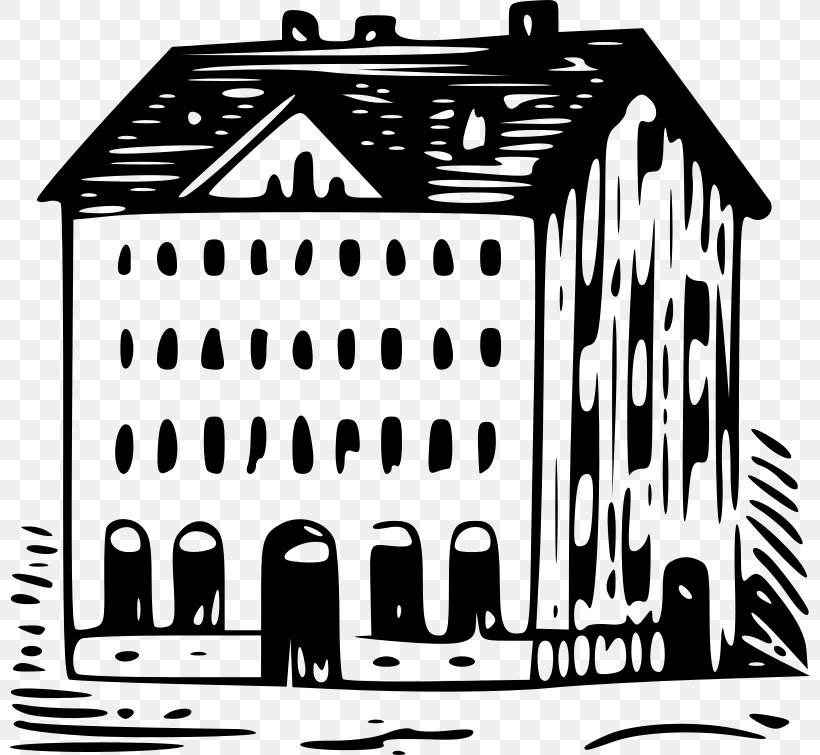 Building Black And White Clip Art, PNG, 800x755px, Building, Black, Black And White, Brand, Facade Download Free