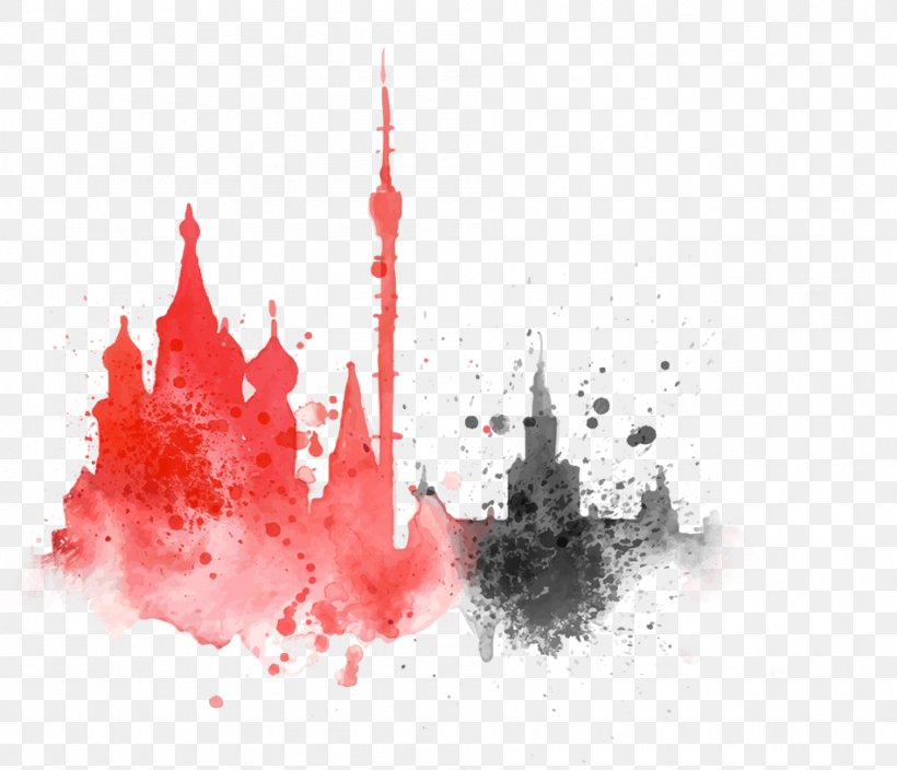 Moscow International Business Center Watercolor Painting Silhouette, PNG, 949x815px, Moscow, Art, Blood, Drawing, Paint Download Free