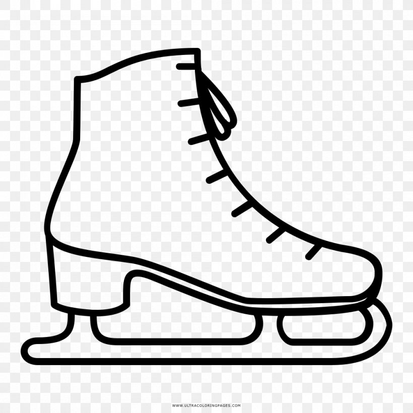 Ice Skates Ice Skating Patín Isketing Clip Art, PNG, 1000x1000px, Ice Skates, Area, Art, Black, Black And White Download Free