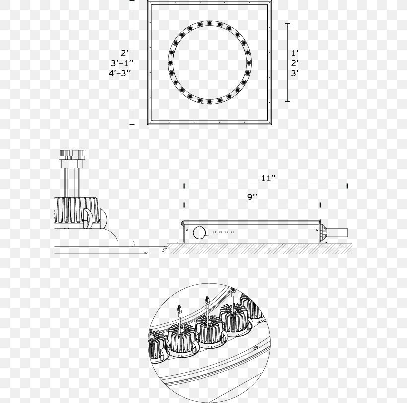 Light-emitting Diode Technical Drawing Lighting Driver Circuit, PNG, 601x811px, Light, Area, Artwork, Black And White, Brand Download Free
