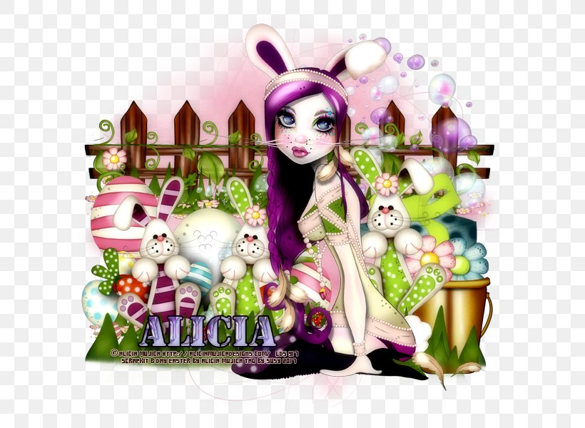 Illustration Graphics Flower Character Purple, PNG, 600x600px, Flower, Character, Doll, Fiction, Fictional Character Download Free