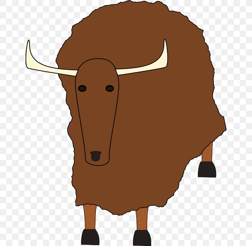 Domestic Yak Clip Art, PNG, 654x800px, Domestic Yak, American Bison, Bull, Cartoon, Cattle Like Mammal Download Free