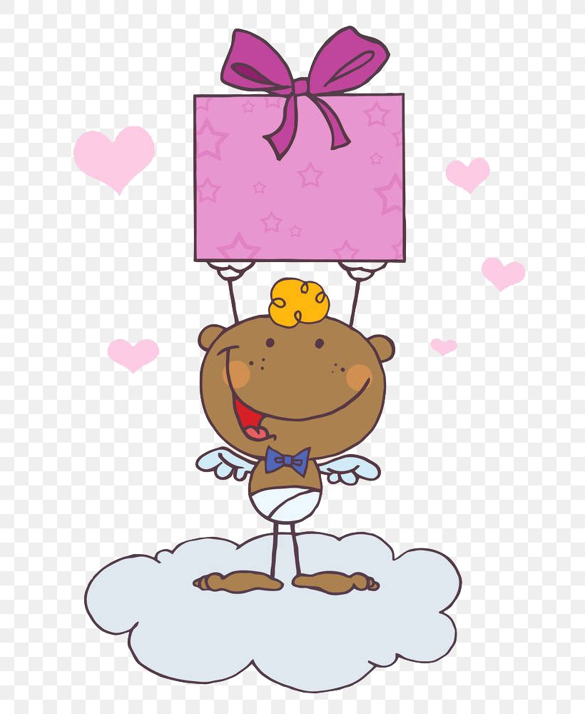 Gift Valentines Day Royalty-free Clip Art, PNG, 744x1000px, Gift, Cartoon, Christmas Gift, Cupid, Drawing Download Free