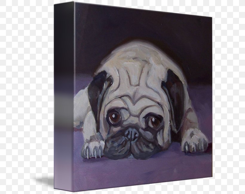 Pug Puppy Dog Breed Toy Dog Gallery Wrap, PNG, 618x650px, Pug, Art, Breed, Canvas, Carnivoran Download Free