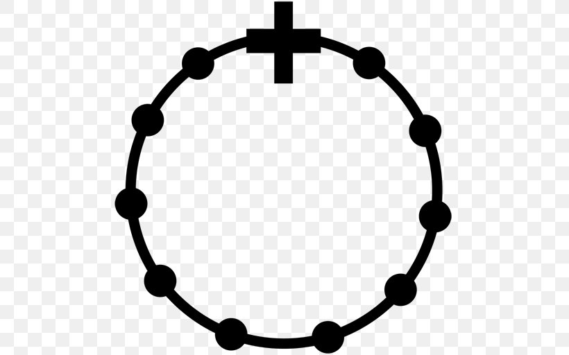Rosary Prayer Beads Clip Art, PNG, 512x512px, Rosary, Basque Ring Rosary, Black And White, Body Jewelry, Crucifix Download Free