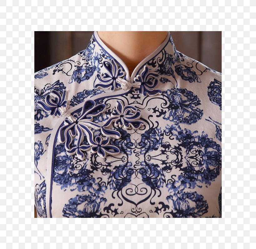 Cheongsam Sleeve Blouse Chinese Clothing Dress, PNG, 600x800px, Cheongsam, Ball Gown, Blouse, Blue, Button Download Free