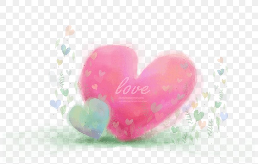 Image Pink Desktop Wallpaper Love JPEG, PNG, 803x522px, Pink, Color, Green, Heart, Love Download Free