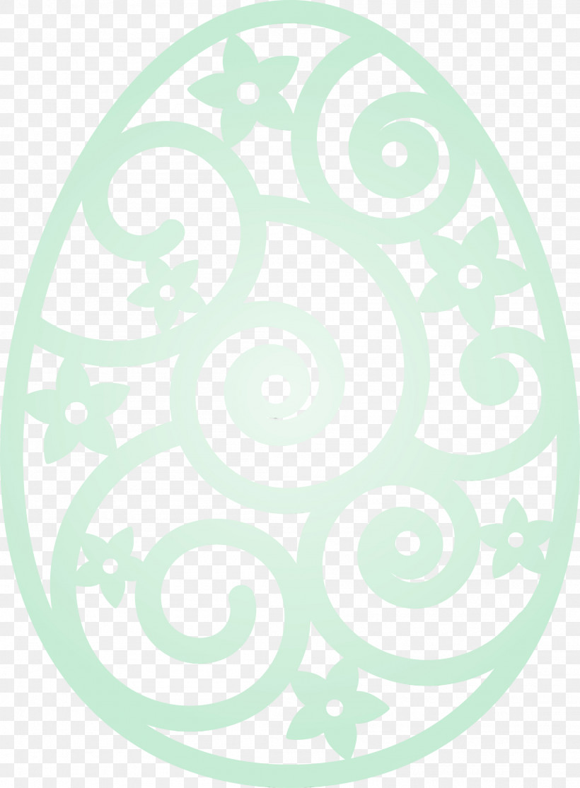White Turquoise Pattern Circle Ornament, PNG, 2206x3000px, Easter Floral Egg, Circle, Easter Day, Ornament, Oval Download Free