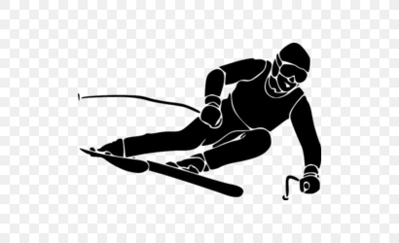 Alpine Skiing Freestyle Skiing Freeskiing, PNG, 500x500px, Skiing, Alpine Skiing, Arm, Black And White, Crosscountry Skiing Download Free